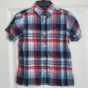 RALPH LAUREN Boys Plaid Button-Down Shirt